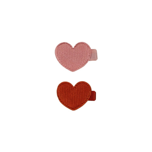 Heart Clips Set of 2 | Red Lipstick