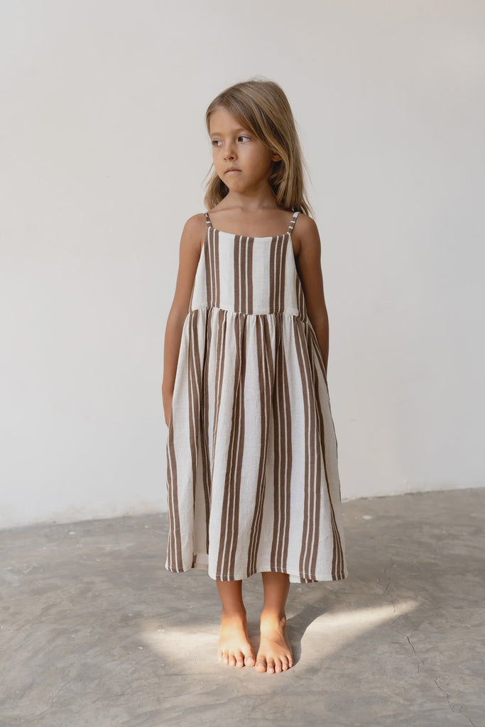 Field Dress | Cocoa stripe
