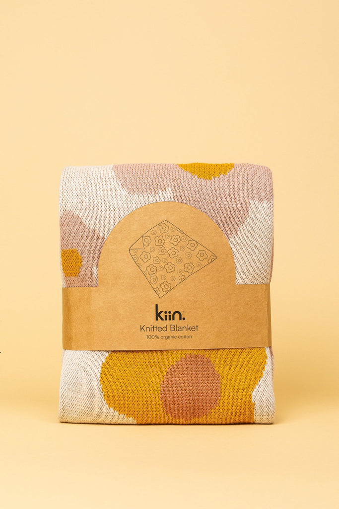 Organic Cotton Knitted Blanket | Bloom