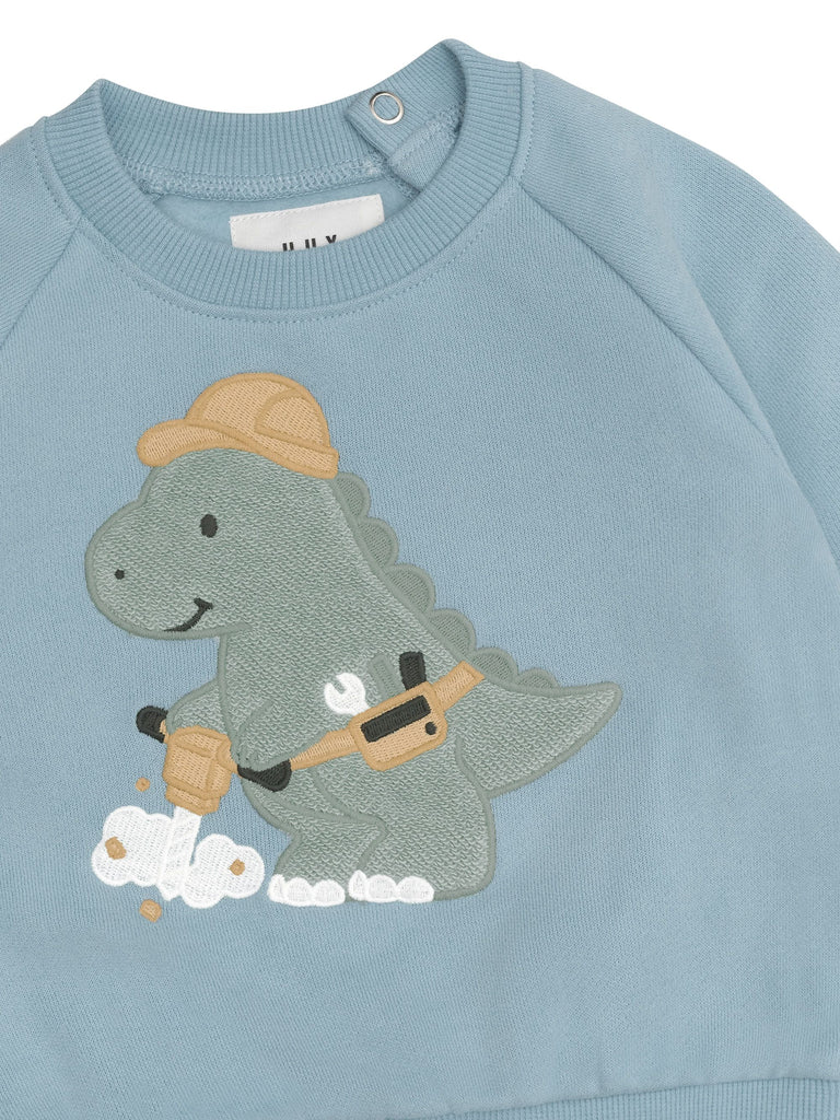 CONSTRUCTION DINO SWEATSHIRT