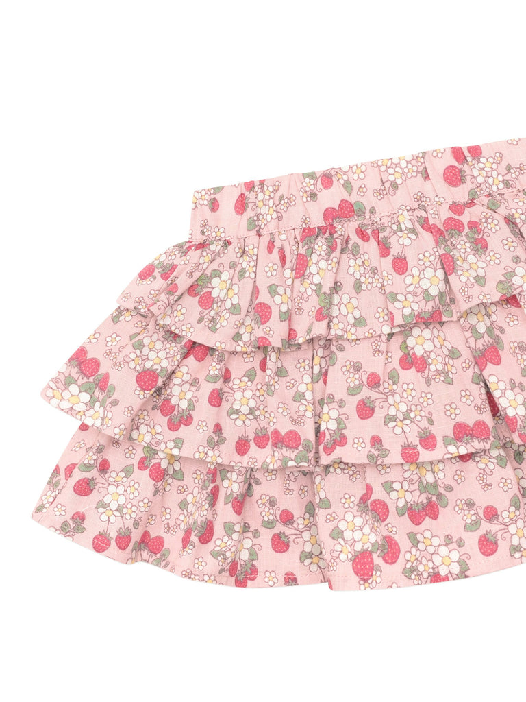 VINTAGE STRAWBERRY FRILL SKIRT