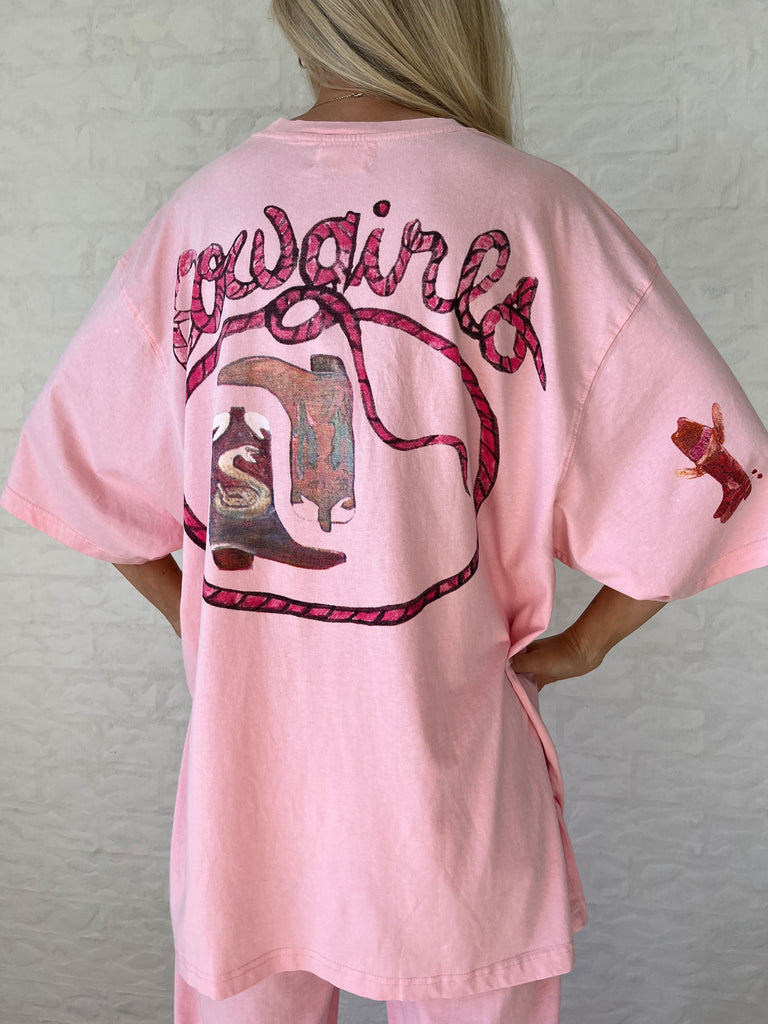 SABBI THE VERY OVERSIZED CRAZY HORSE TEE | PINK