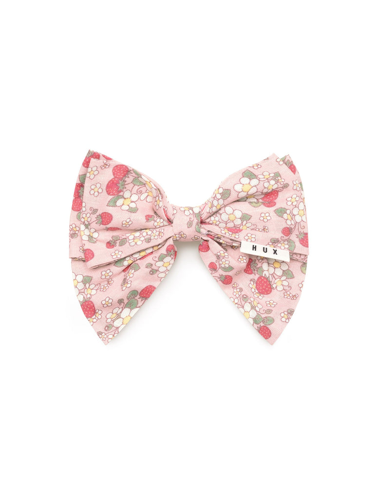 VINTAGE STRAWBERRY HAIR BOW BLUSH