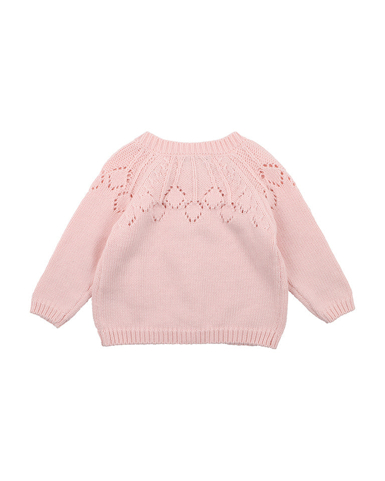 Baby Pink Needle Out Cardigan